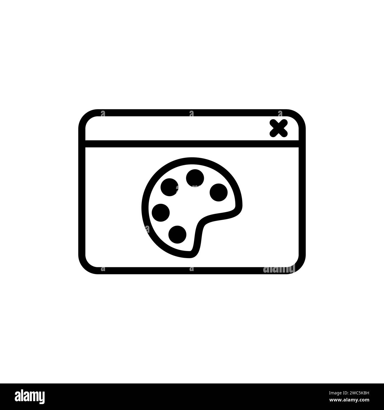 customize browser outline vector icon Stock Vector