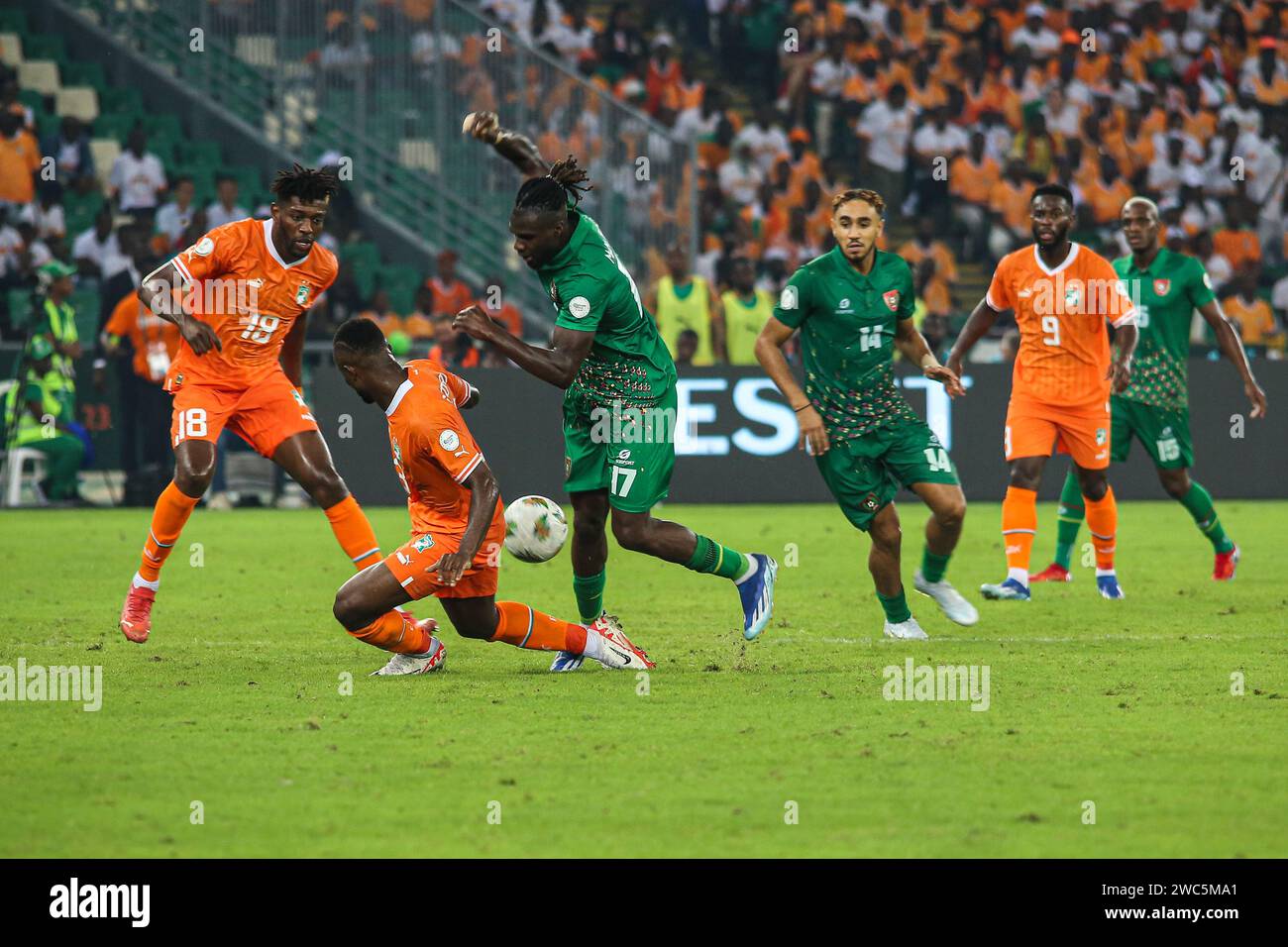 ABIDJAN, COTE D'IVORE - JANUARY 13; Ibrahim Sangare, N'clomande ...