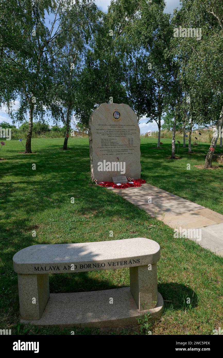 Malaya and Borneo Veterans Memorial, National Memorial Arboretum , Alrewas, Staffordshire, England,UK Stock Photo