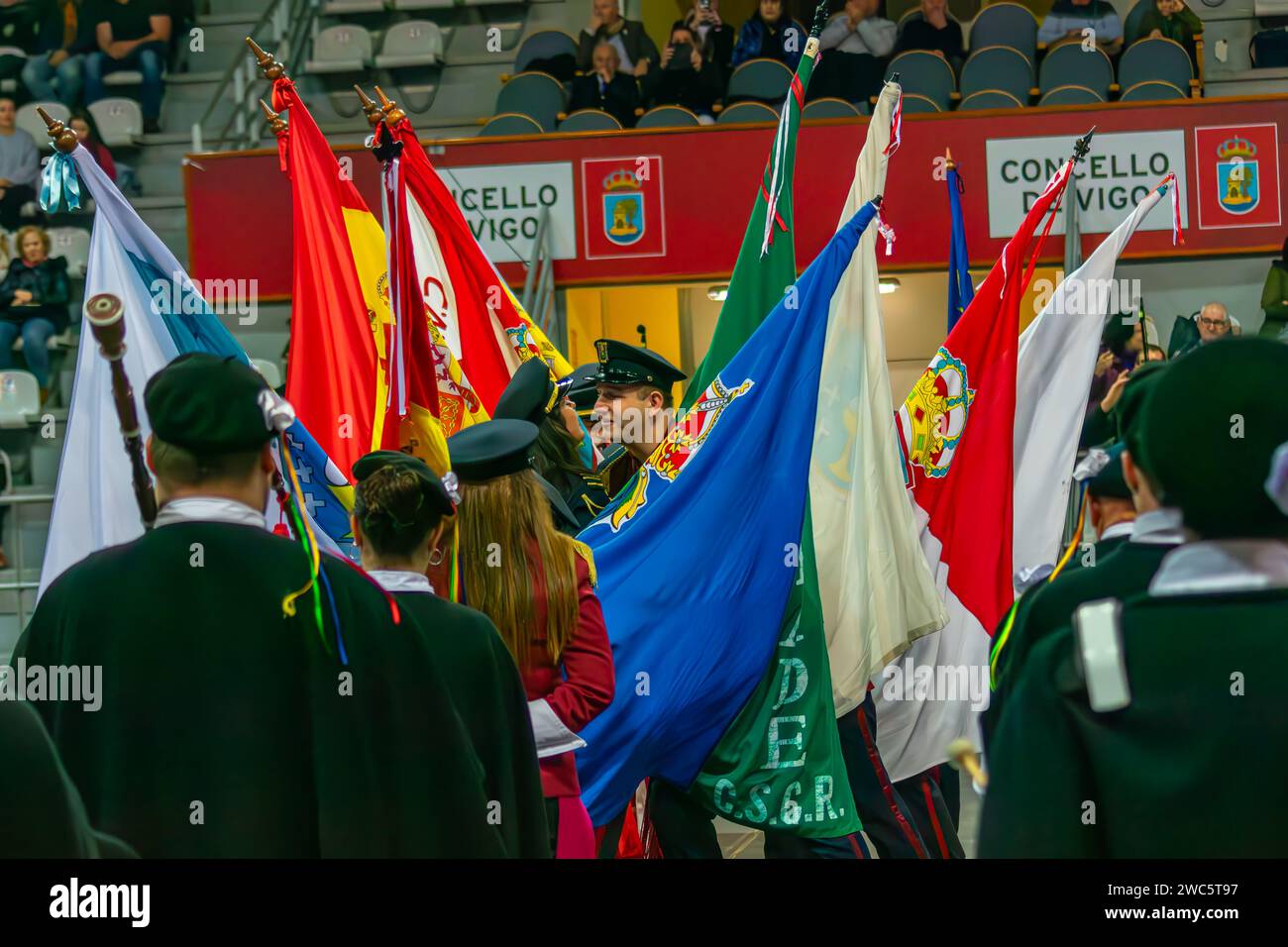 The flags and standard bearers The rondallas are a group of people who
