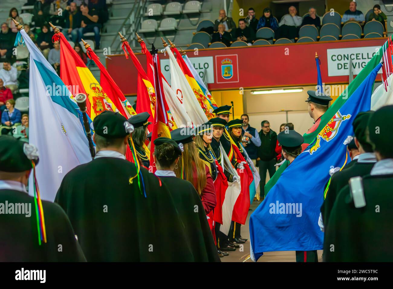 The flags and standard bearers The rondallas are a group of people who