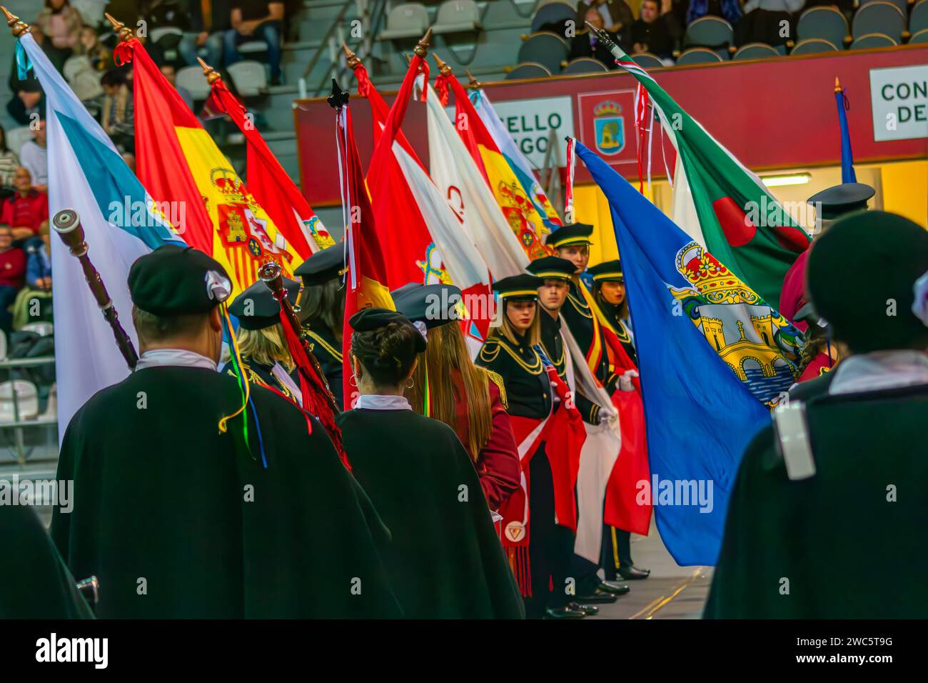 The flags and standard bearers The rondallas are a group of people who