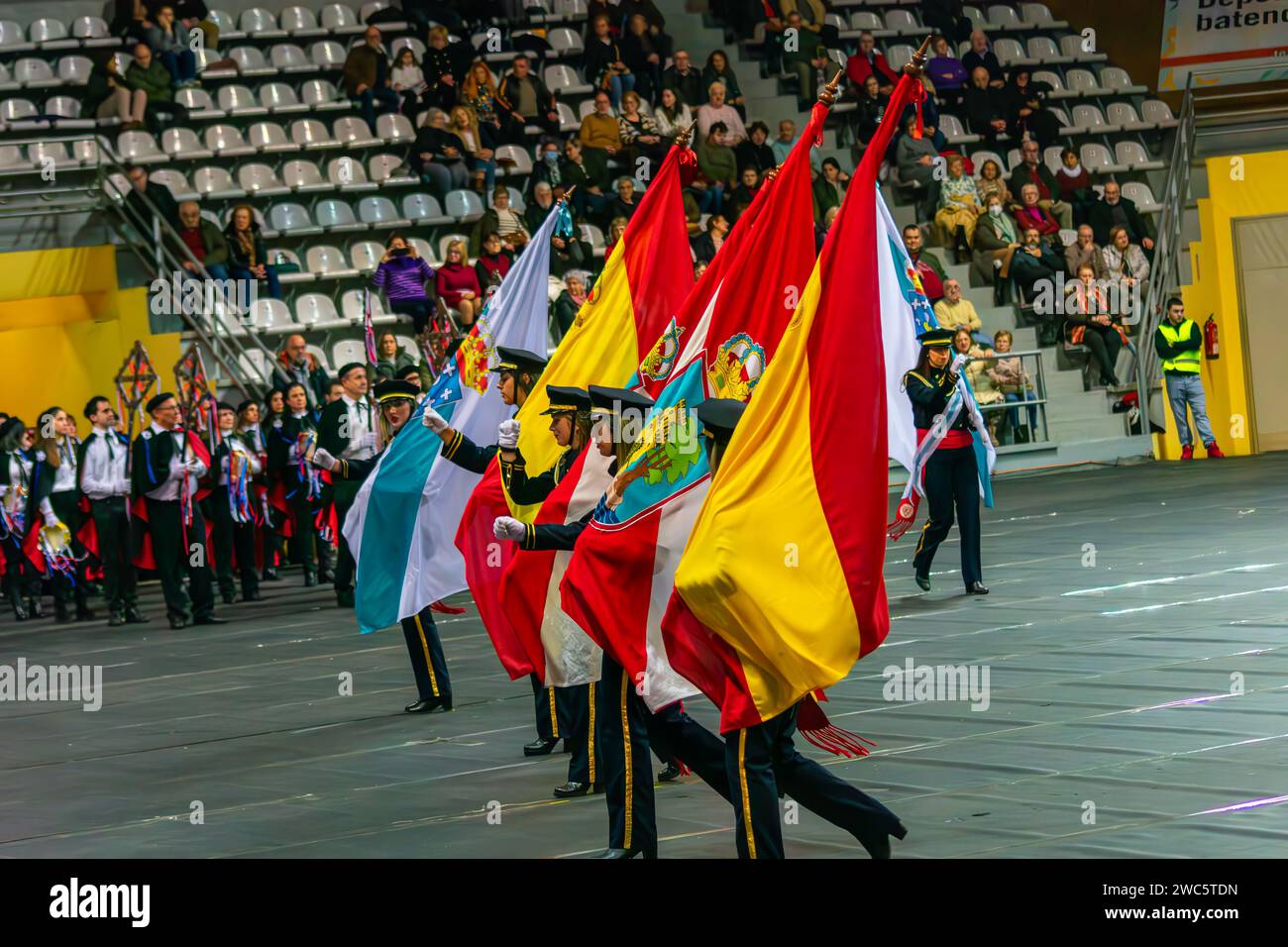 The flags and standard bearers The rondallas are a group of people who