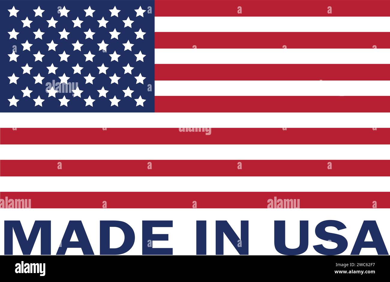 Made in USA icon, made in america, American flag for badge, american flag Stock Vector