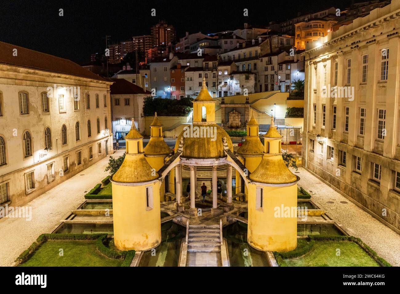 Jardim da Manga, Renaissance architectural work with water fountains, Coimbra Stock Photo