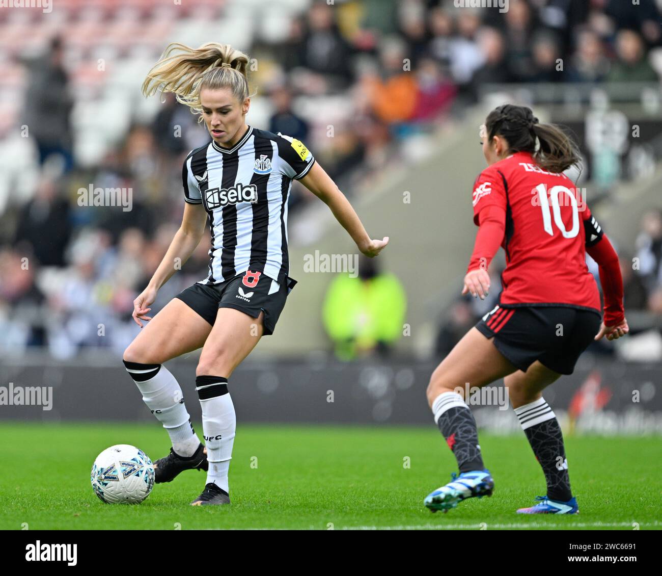 Emma Kelly of Newcastle United Women in action, during the Vitality
