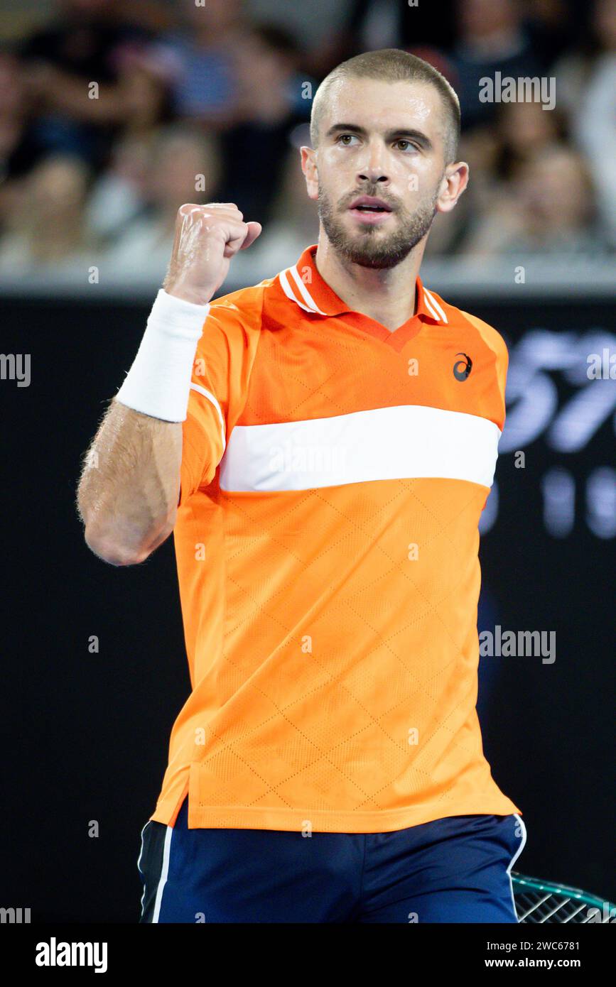 January 14, 2024, Melbourne, Victoria, Australia MELBOURNE, AUSTRALIA JANUARY 14 Borna Coric