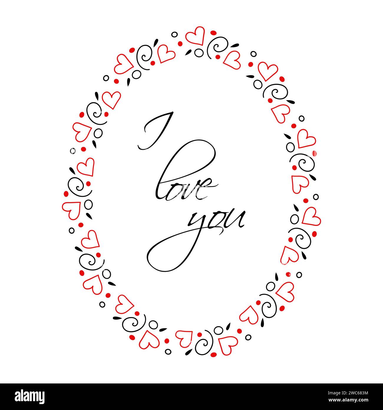 Hand drawn vector floral wreath Stock Vector Image & Art - Alamy