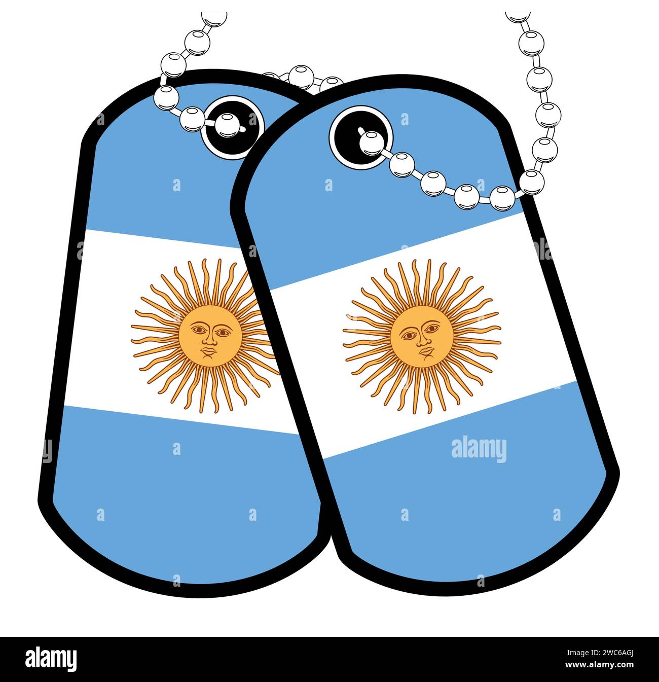 thumbnail image 2 of Argentina Flag Patch With Hook Backing – Biker Military Morale Emblem – Velcro Fastener 2 of 6