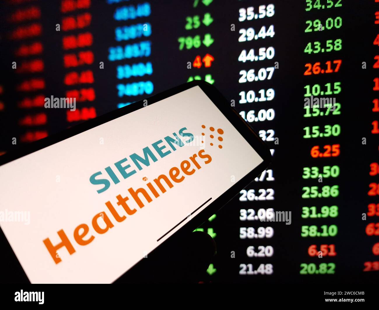 Konskie, Poland January 13, 2024 Siemens Healthineers company logo