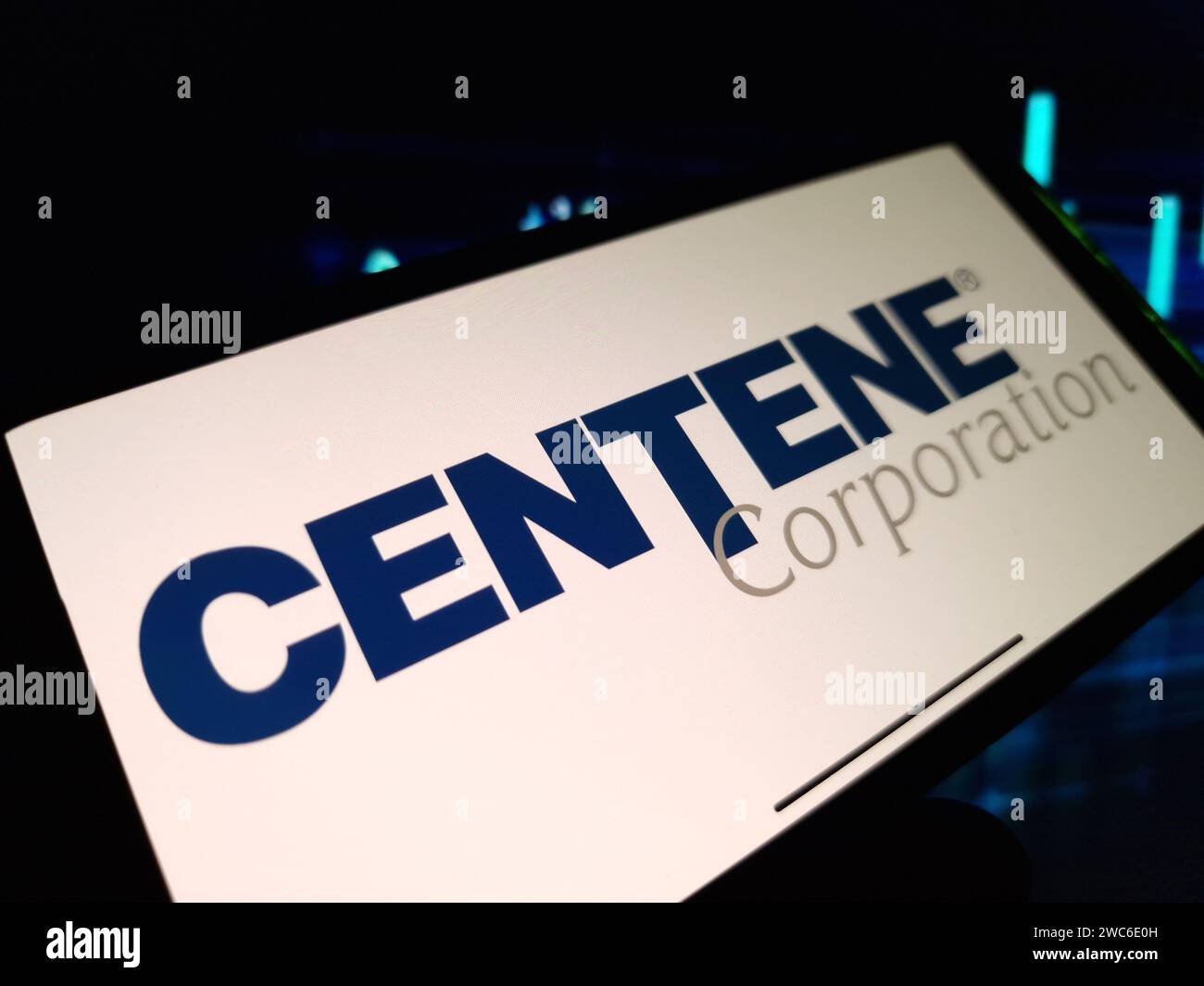 Konskie, Poland January 13, 2024 Centene company logo displayed on