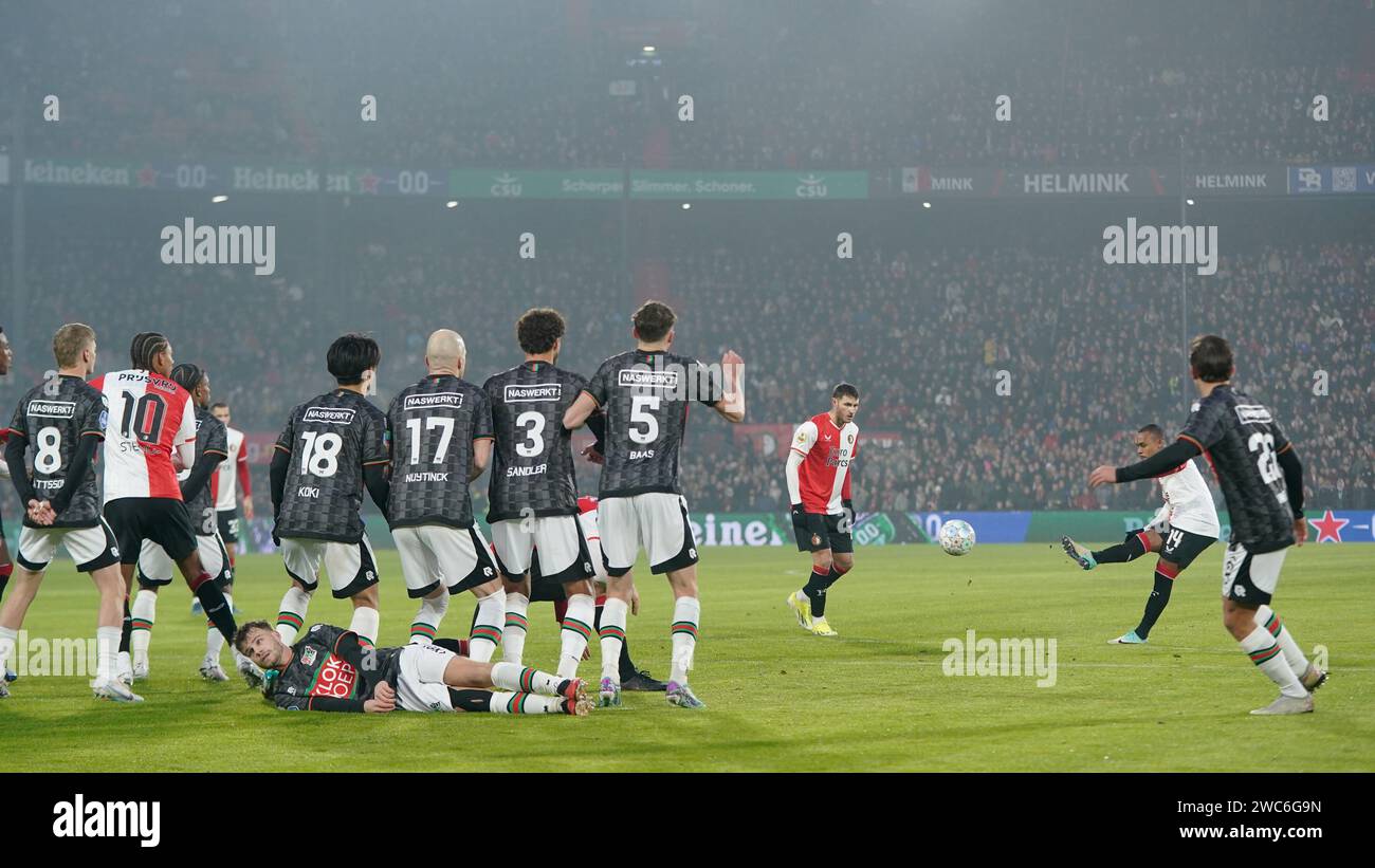 ROTTERDAM, 14012024 , Stadium Feijenoord / De Kuip , Dutch eredivisie Football Season 2023 /