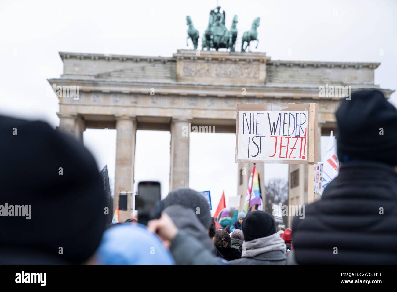 Berlin Protest against AFD right wing and Farmers joining January 2024 ...