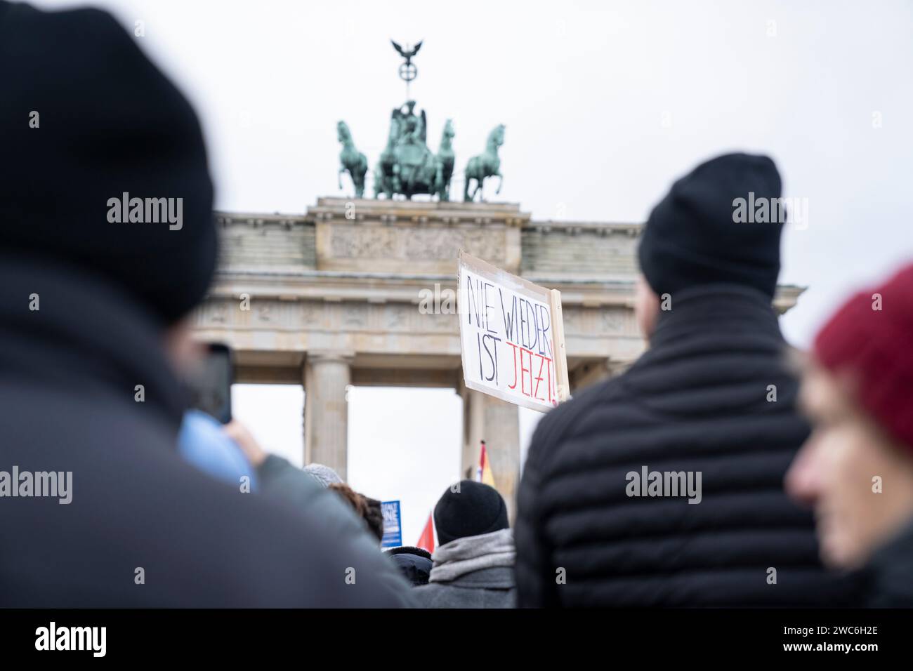 Berlin Protest against AFD right wing and Farmers joining January 2024 ...