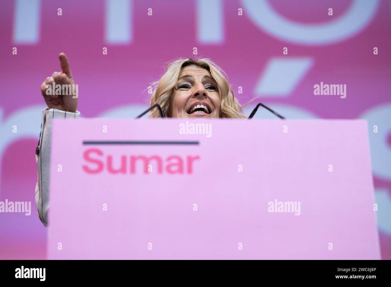 Sumar Jan Madrid, Spain. 14th Jan, 2024. The Second Vice-President and Minister ...