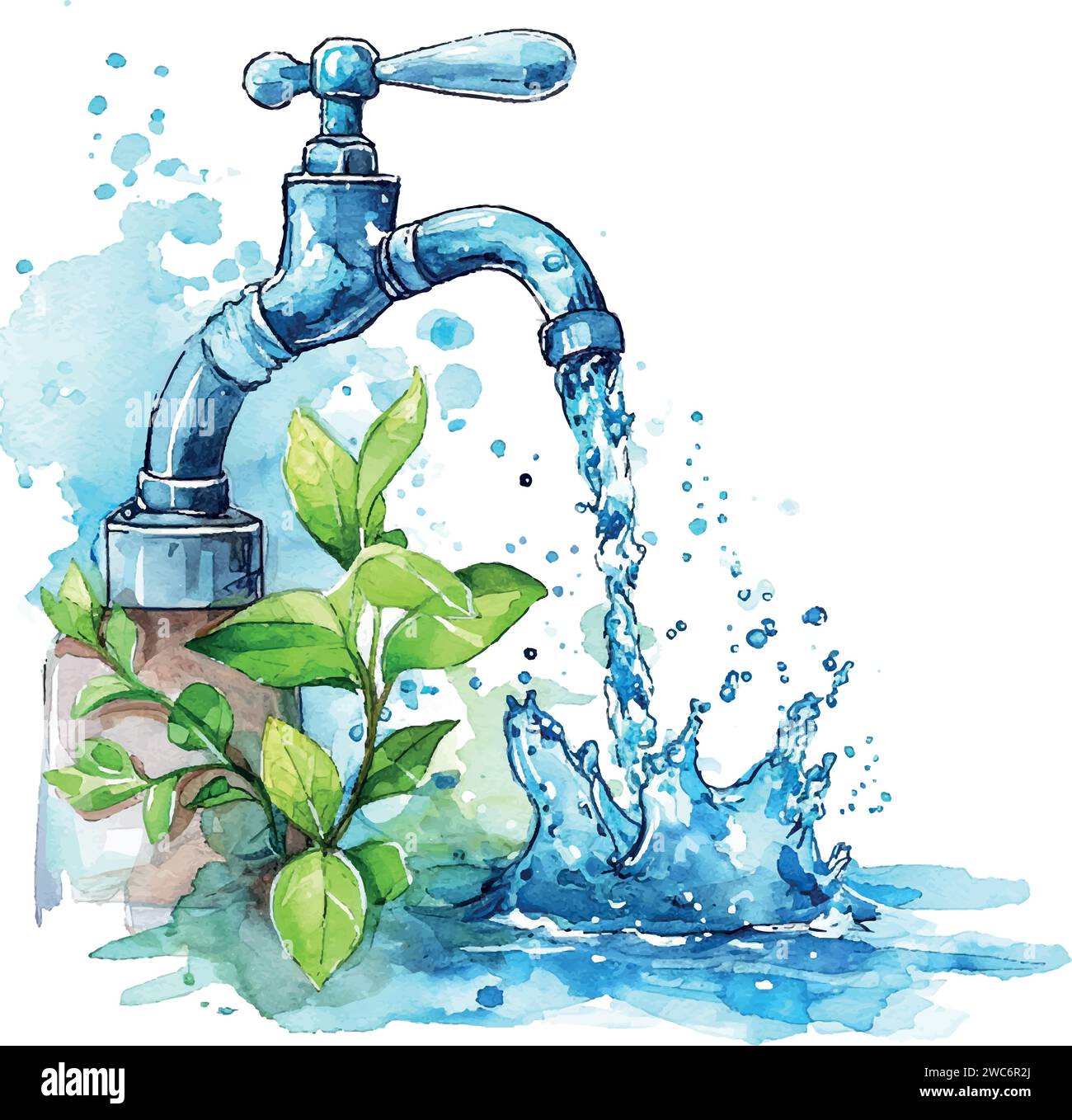 Faucet Water Droplets Save Water Illustration, Shiki, Water Drop, Conserve  Water PNG Transparent Image and Clipart for Free Download