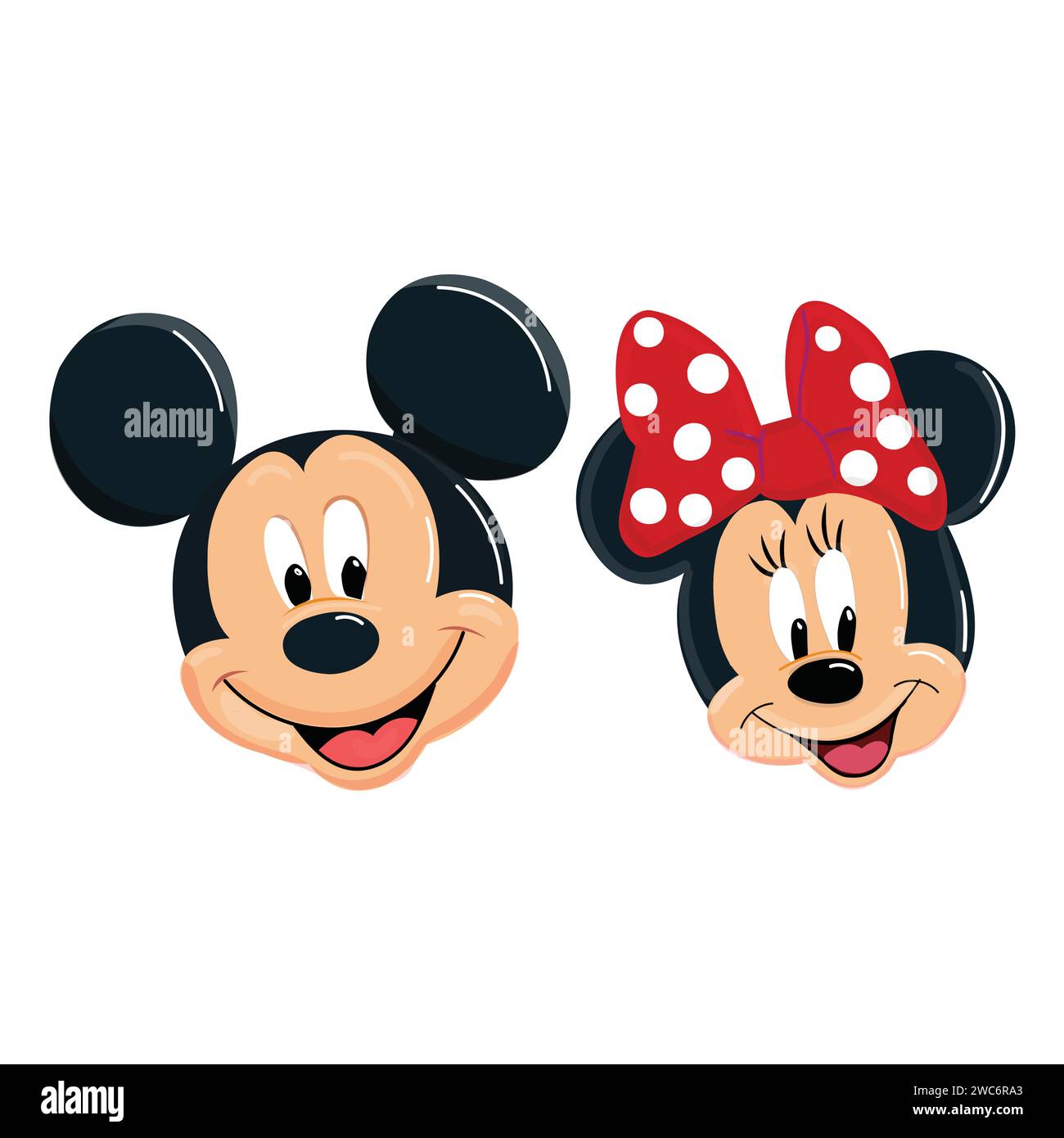 Disney Vector Illustration of Minnie Mouse Isolated on White