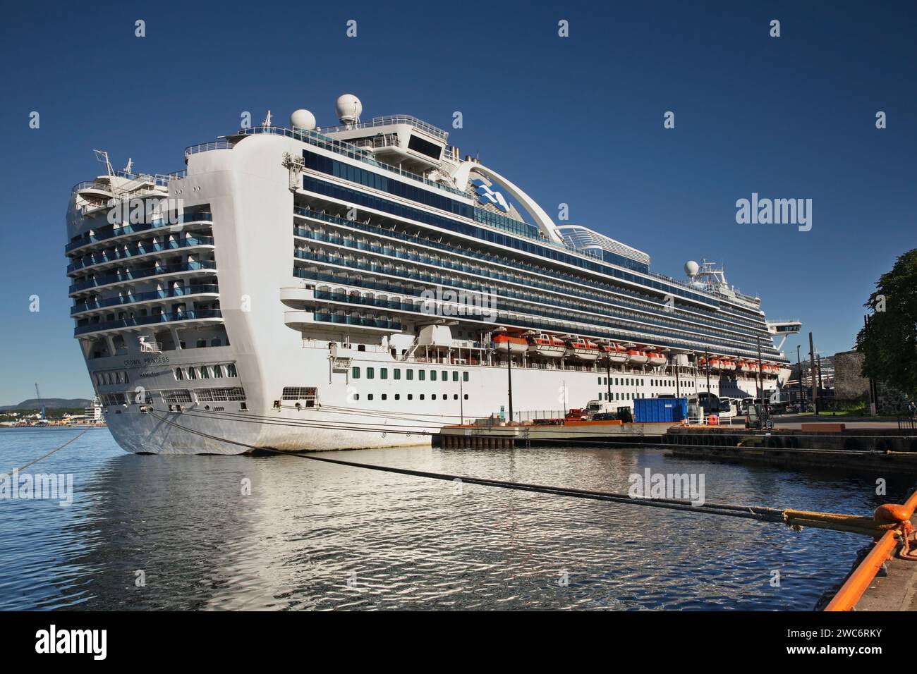 Crown Princess cruise ship in Oslo port. Norway Stock Photo