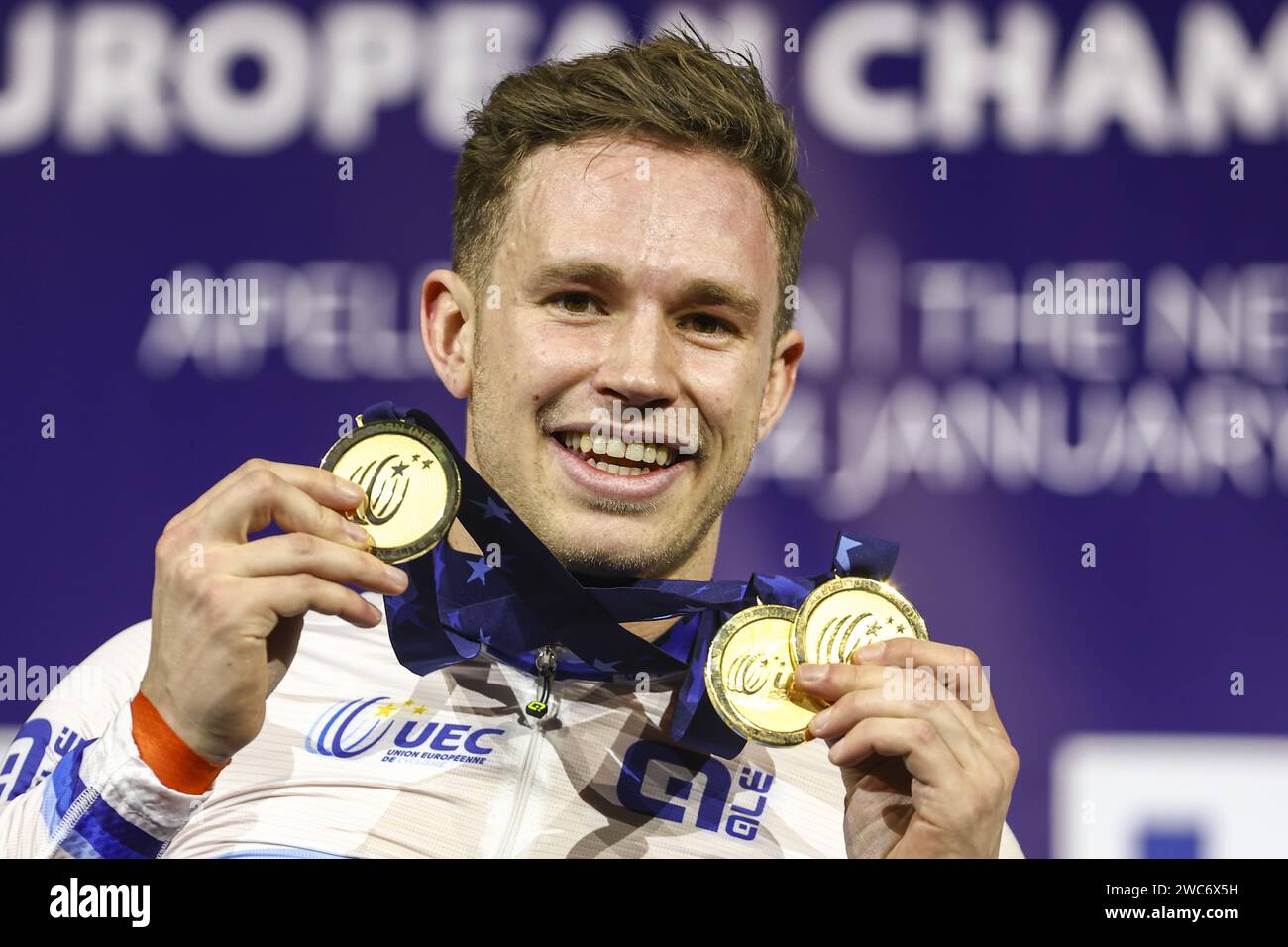 APELDOORN - Harrie Lavreysen With His Gold Medals Won During The ...