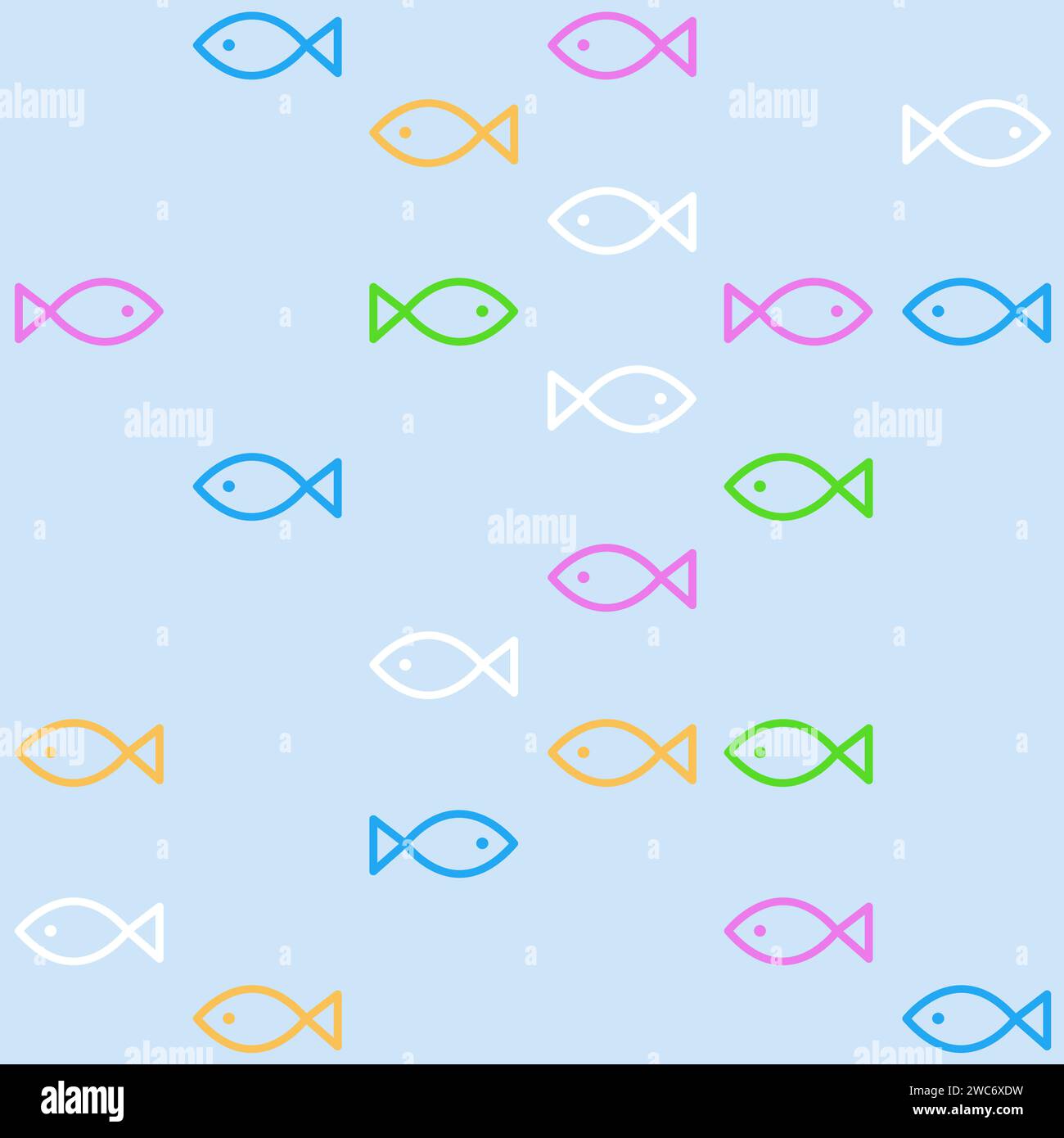 Fish aquarium - seamless pattern Stock Vector
