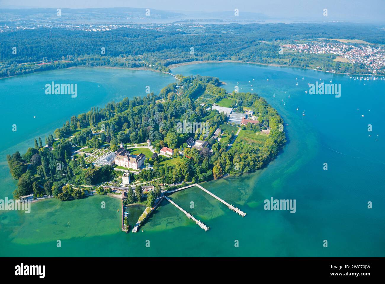 Insel Mainau Luftaufnahme Stock Photo