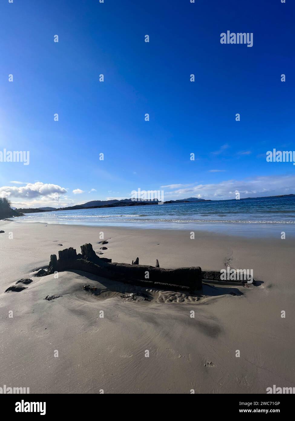 the wreckage of an old wooden ship from the Middle Ages in Norway Stock ...