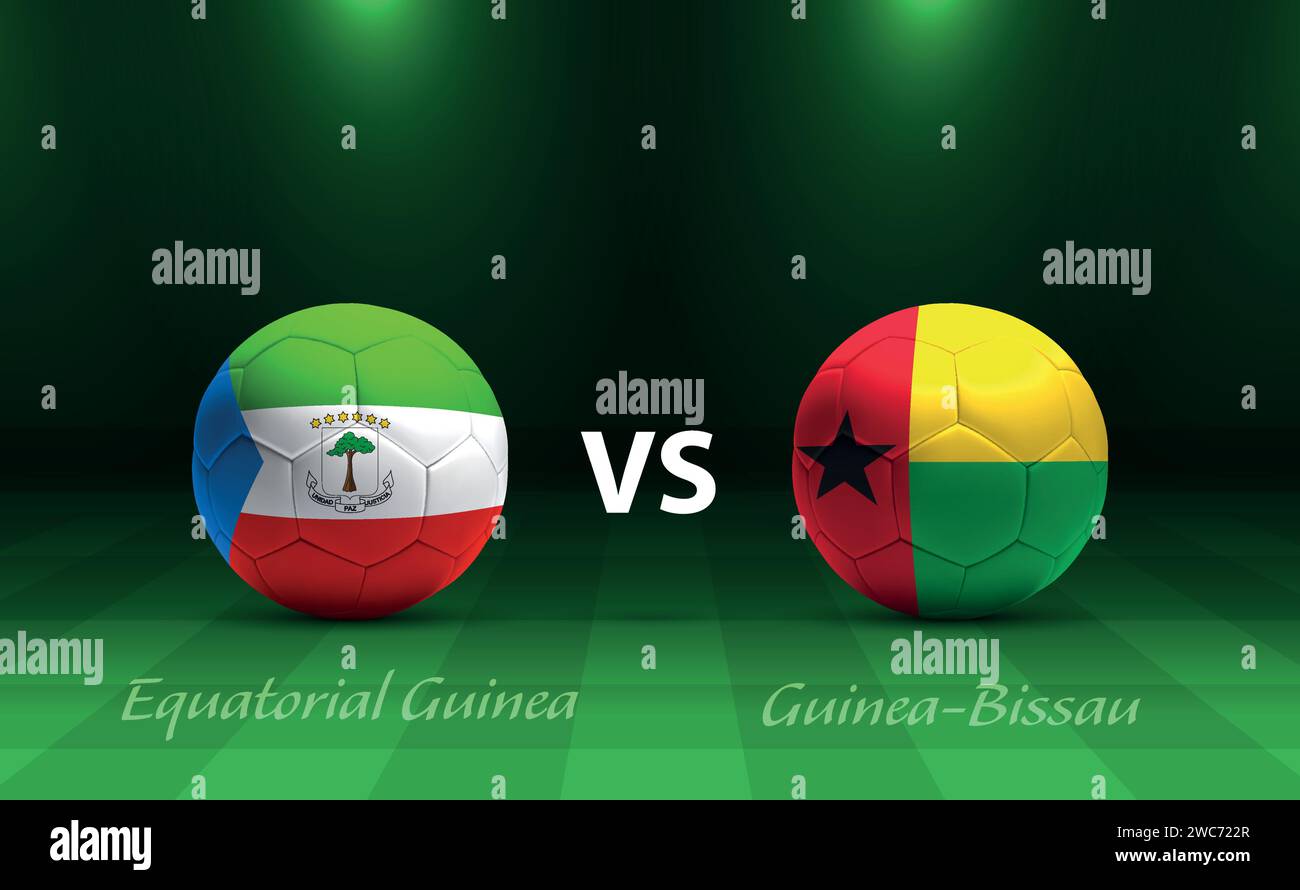 Equatorial Guinea vs Guinea-Bissau football scoreboard broadcast