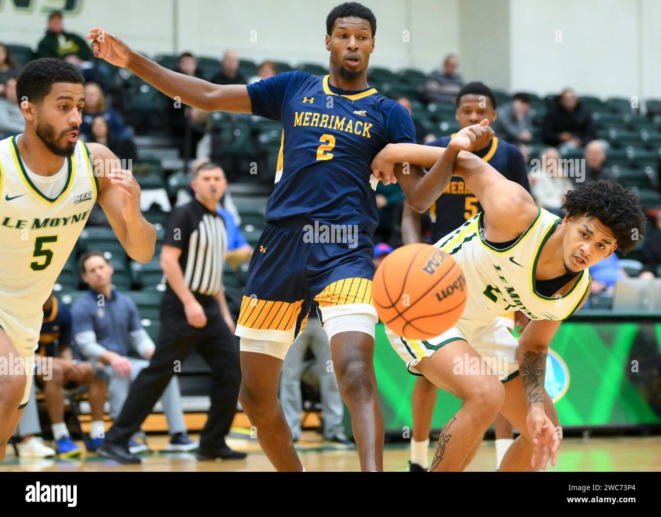 Syracuse, NY, USA. 13th Jan, 2024. Le Moyne Dolphins guard Isaiah ...