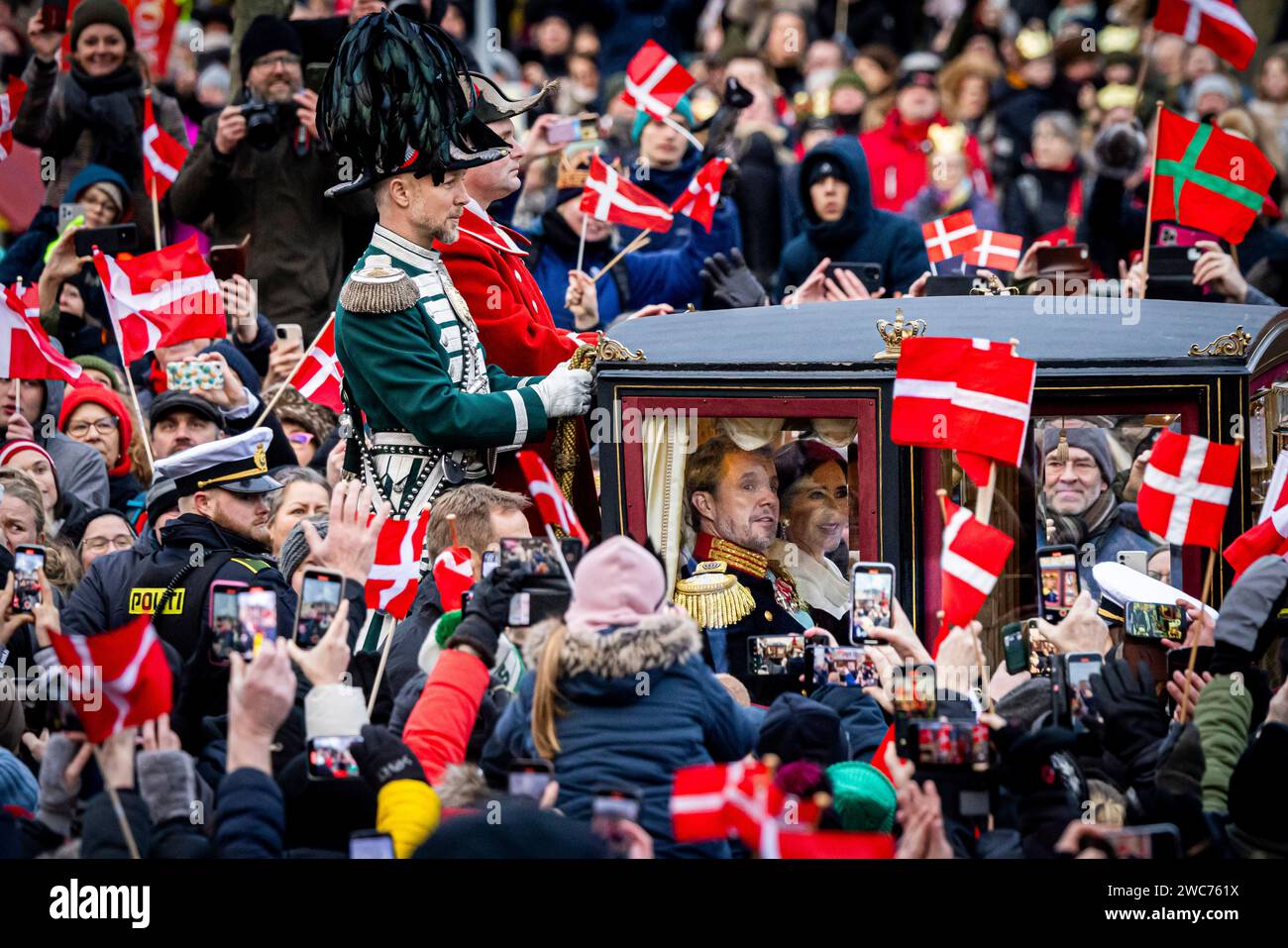 COPENHAGEN - Proclamation of King Frederik X and Queen Mary of Denmark ...