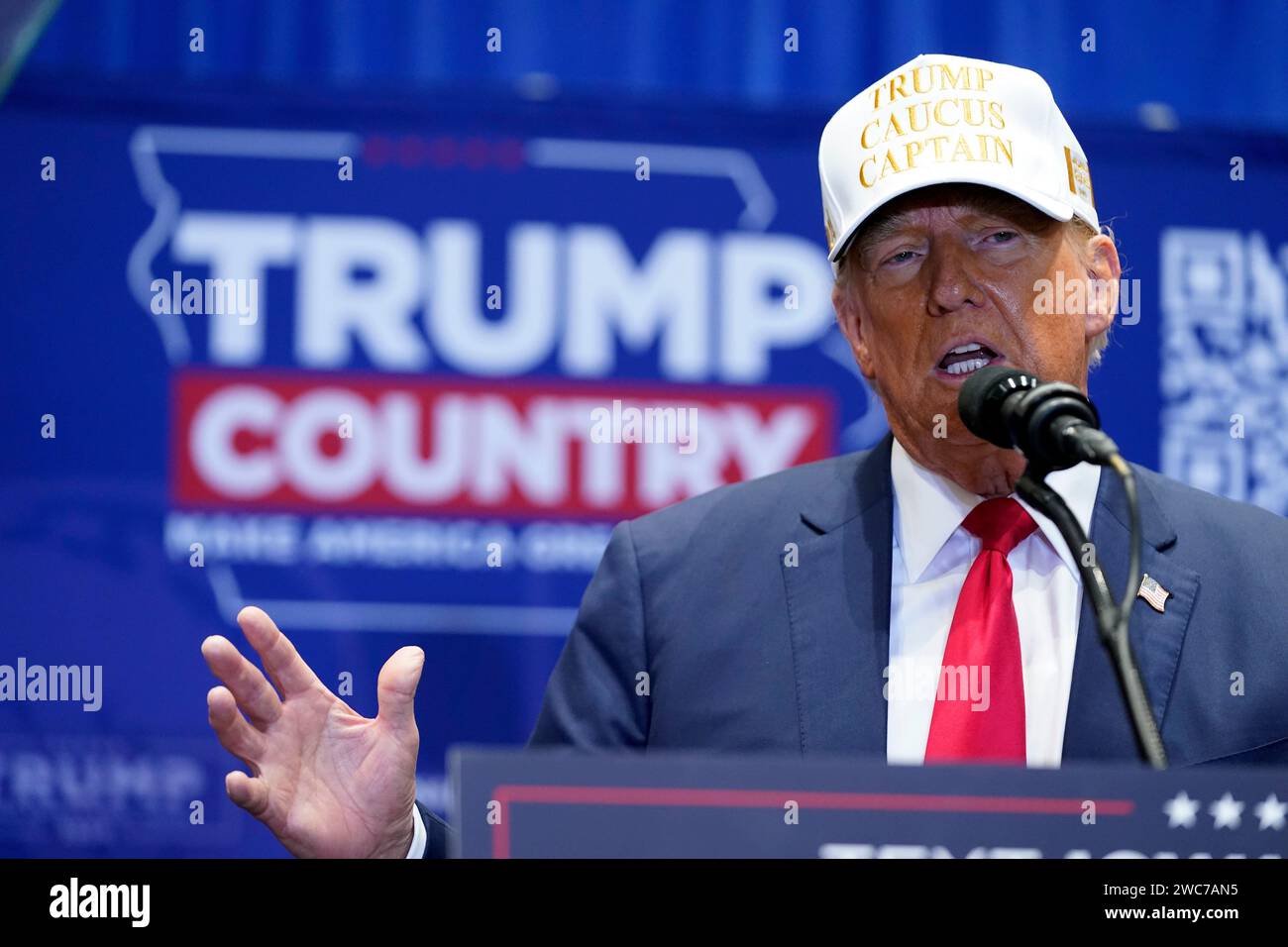 Republican presidential candidate former President Donald Trump speaks