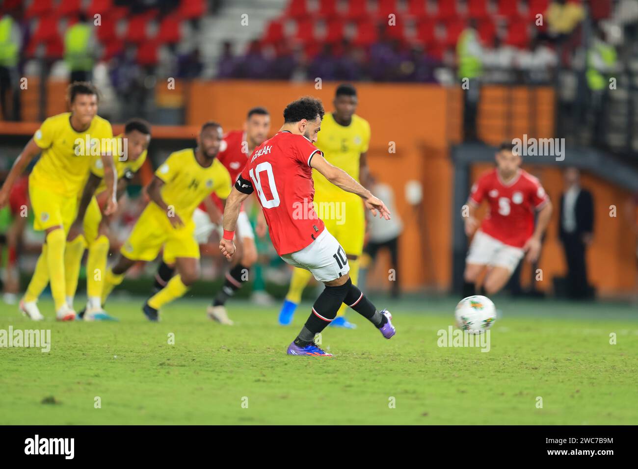 Abidjan, Nigeria. 14 Jan 2024. Egypt vs Mozambique. African Cup of