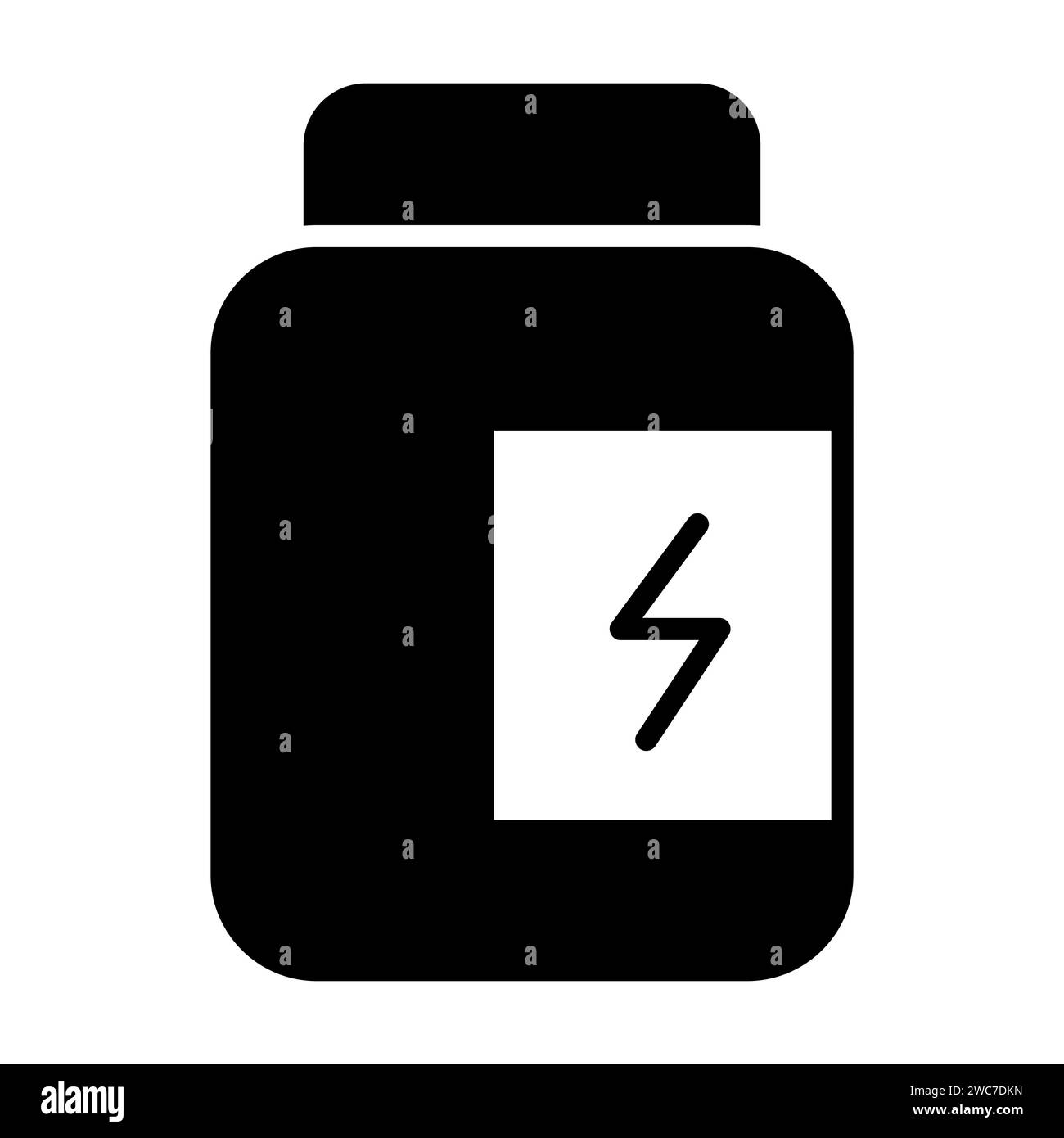 Energy supplement vector solid icon. Graph symbol for fitness and ...