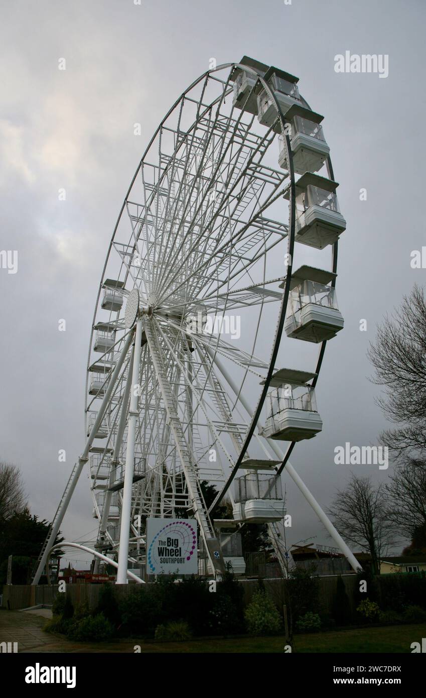 A close up view of the Big Wheel at Southport, Merseyside, United Kingdom, Europe on Saturday, 13th, January, 2024 Stock Photo