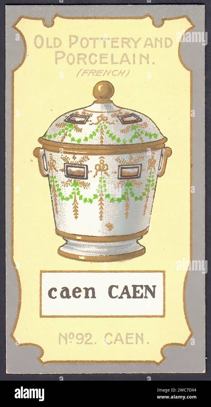 Sugar Bowl c1800 - Vintage Cigarette Card Illustration Stock Photo