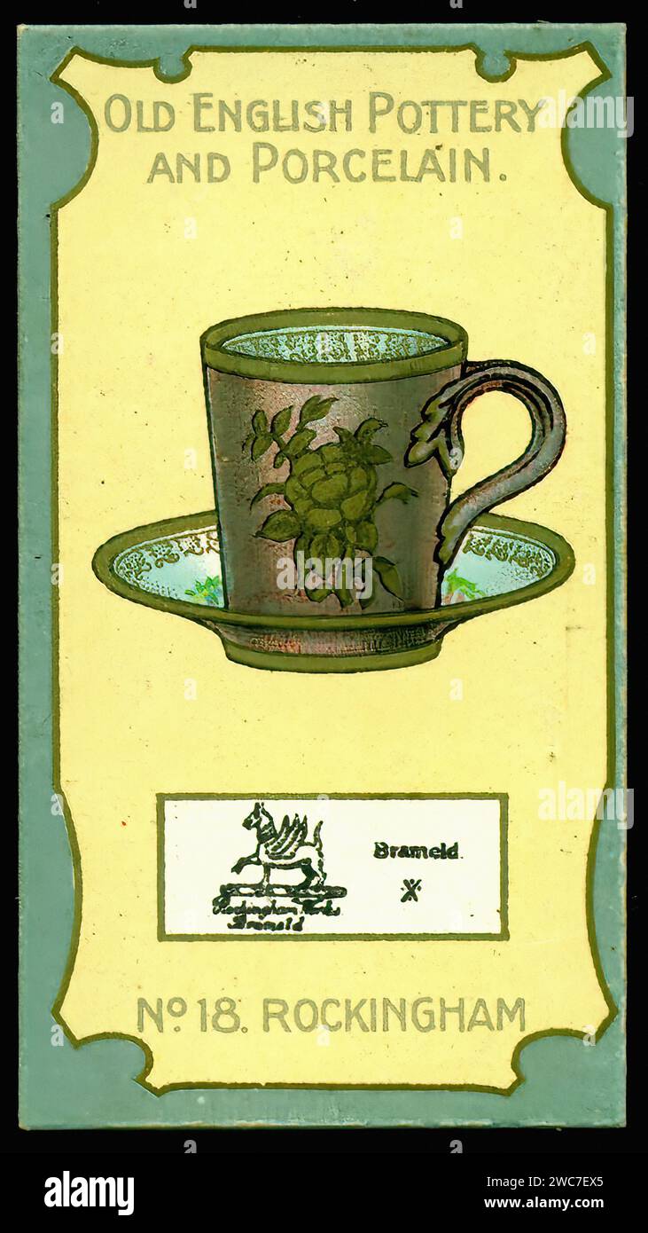 Rockingham Breakfast Cup and Saucer Vintage Cigarette Card