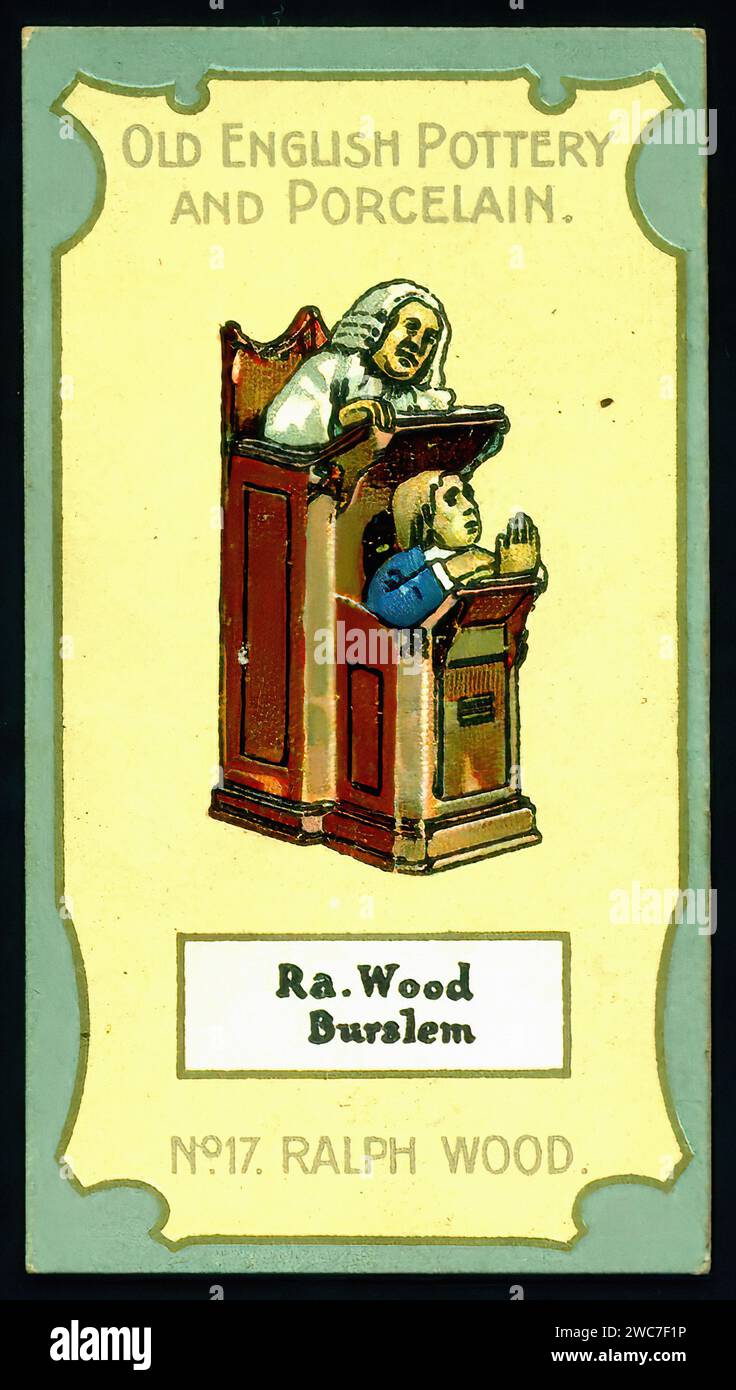 Ralph Wood Pottery - Vintage Cigarette Card Illustration Stock Photo