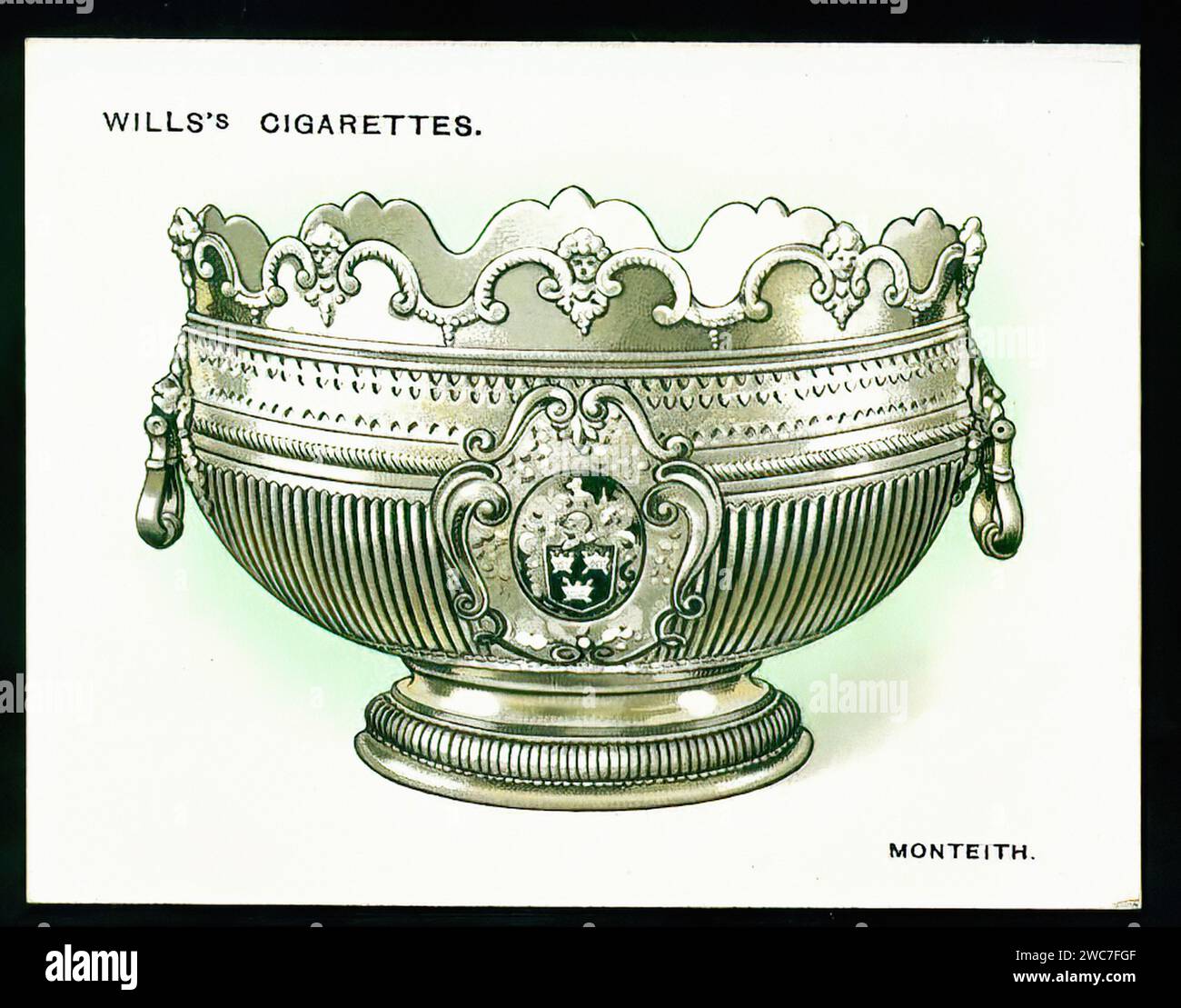Silver Montieth - Vintage Cigarette Card Illustration Stock Photo