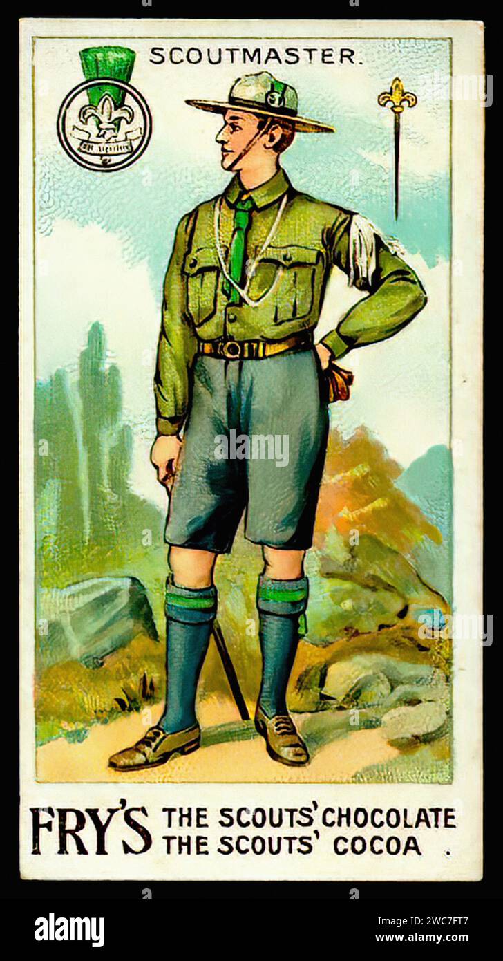 Scoutmaster - Vintage Tradecard Illustration Stock Photo