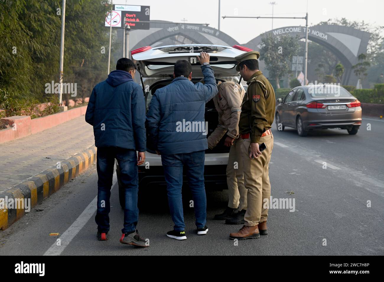 Noida India 14th Jan 2024 NOIDA INDIA JANUARY 14 Noida Police noida-india-14th-jan-2024-noida-india-january-14-noida-police