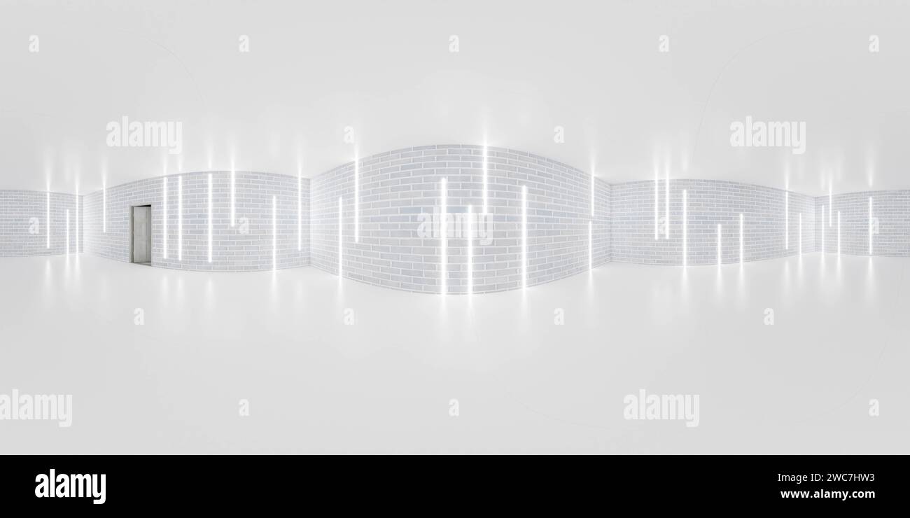 A Minimalist White Room with Columns 360 panorama vr environment map 3D ...