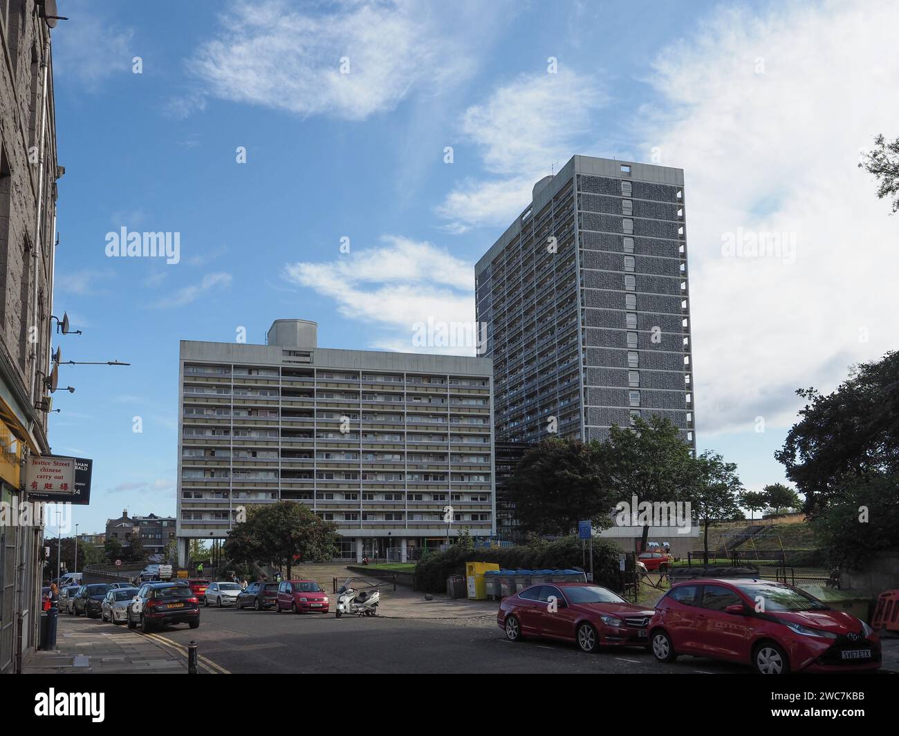 ABERDEEN, UK SEPTEMBER 14, 2023 Virginia Court High Rise Block Of