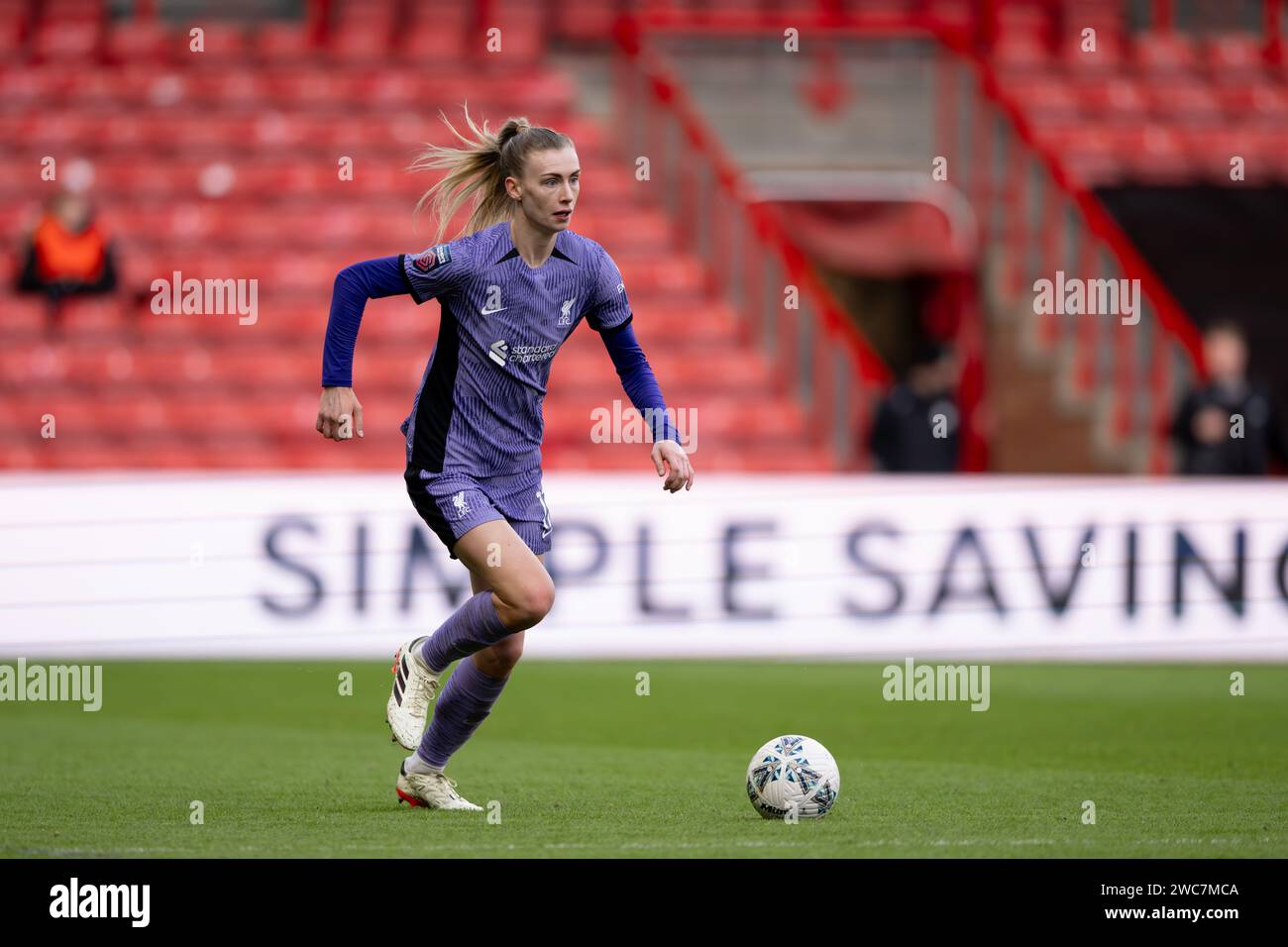 Bristol, UK. 14th January 2024. Jenna Clark of Liverpool during the ...