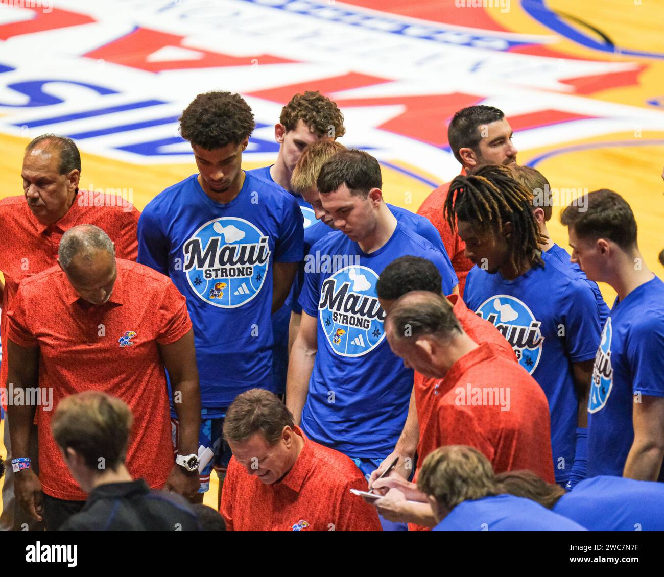 Honolulu, Hawaii, USA. 20th Nov, 2023. Kansas players wearing "Maui