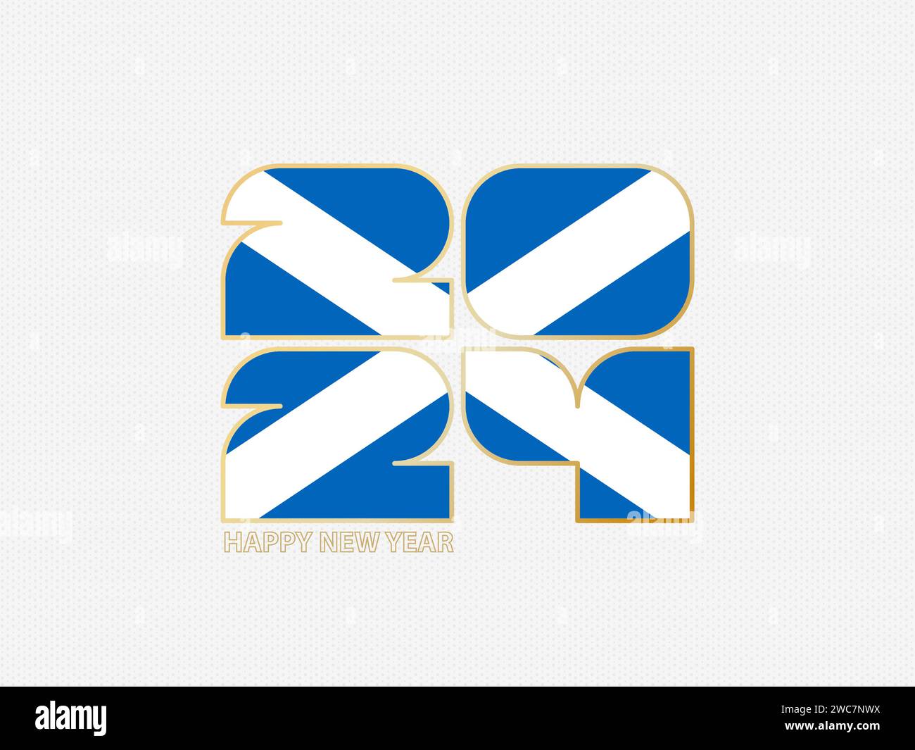 abstract-numbers-2024-with-flag-of-scotland-vector-illustration-stock
