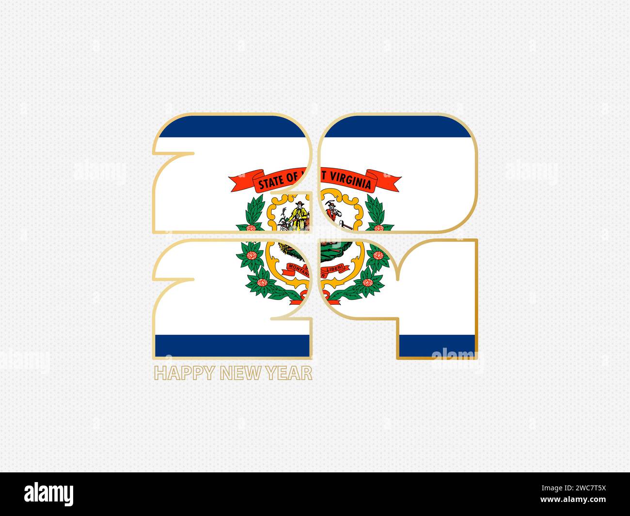 Abstract Numbers 2024 With Flag Of West Virginia Vector Illustration   Abstract Numbers 2024 With Flag Of West Virginia Vector Illustration 2WC7T5X 