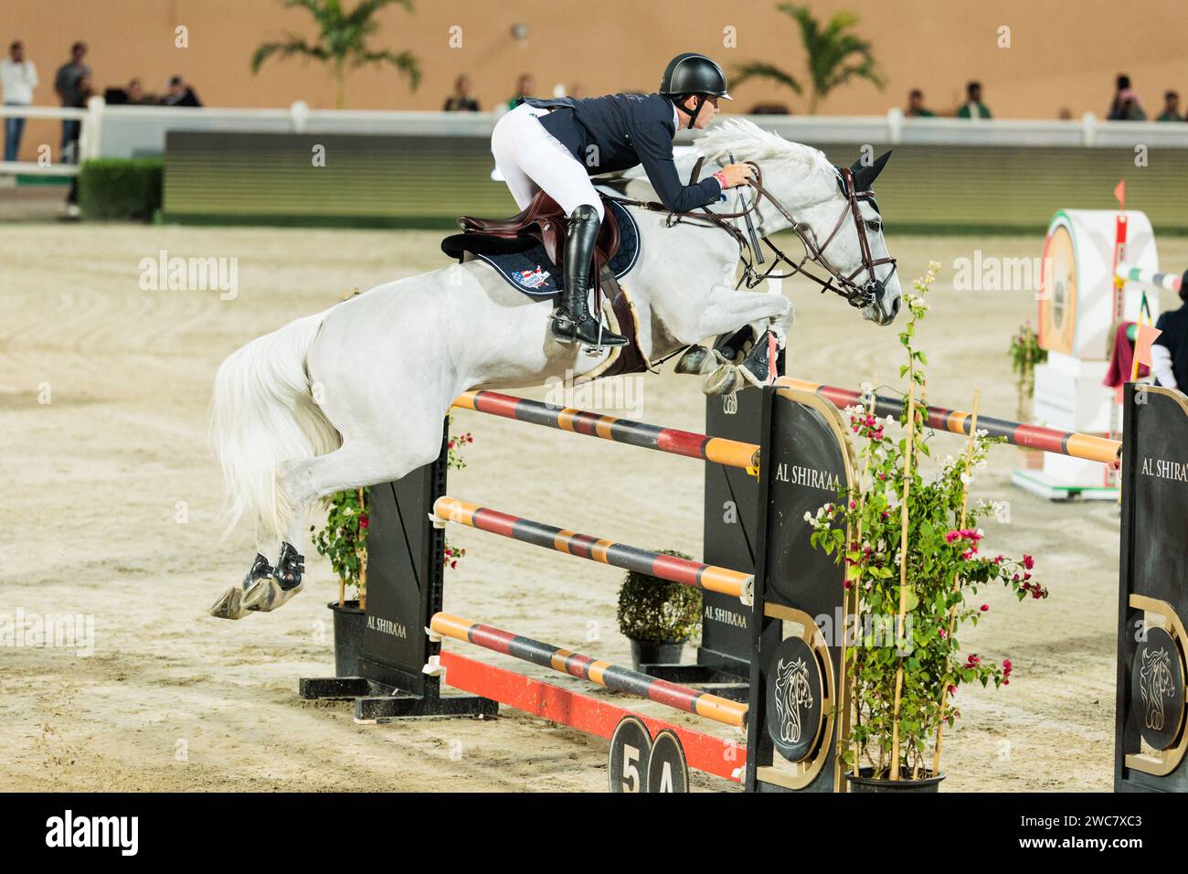 Jack Whitaker of United Kingdom with Equine America Valmy de la Lande