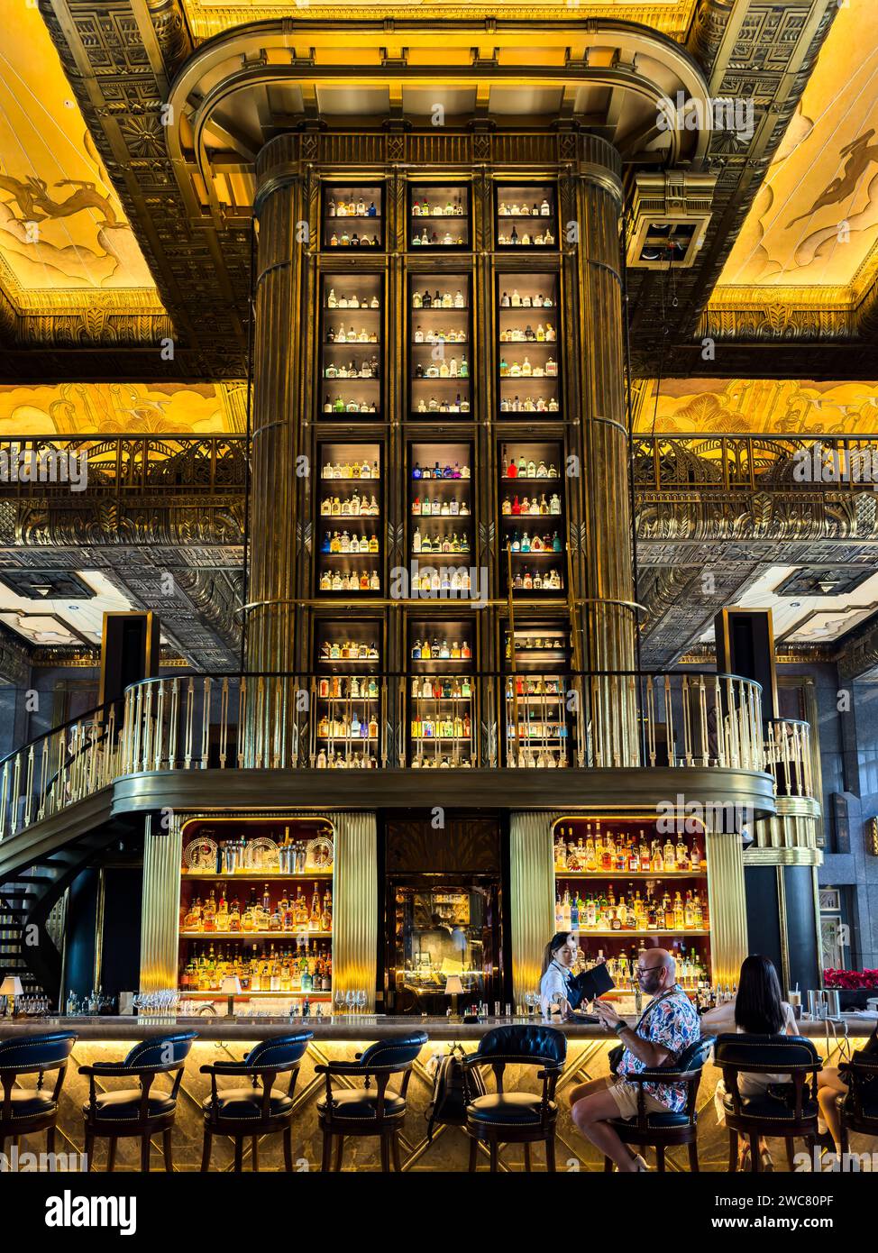 The Atlas Bar in the Parkview Square building in downtown Singapore ranks no 48 in the world Stock Photo