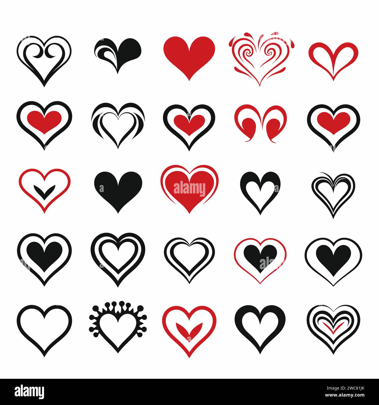 free vector heart collection set Stock Vector Image & Art - Alamy