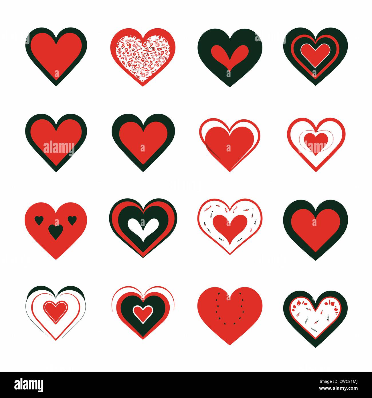 free vector heart collection set Stock Vector Image & Art - Alamy