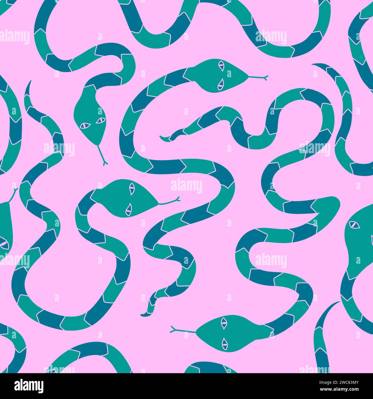 Cartoon animals seamless snakes pattern for wrapping paper and fabrics ...